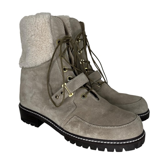 Stuart Weitzman Shoes - Stuart Weitzman Shearling Suede Boots with Faux Fur Size 8.5M